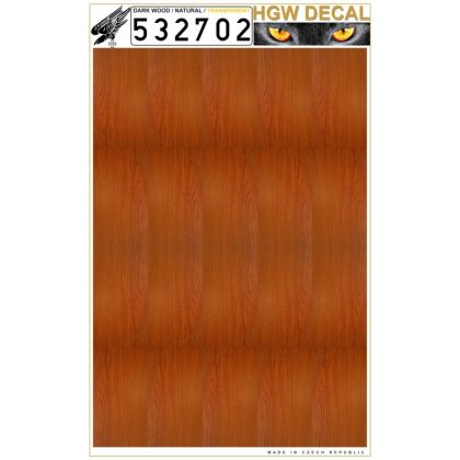 1:32 Natural dark wood - Transparent 