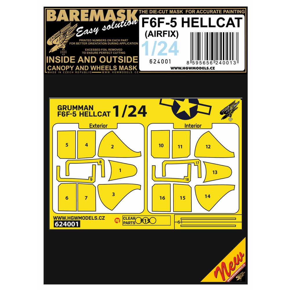 1:24 F6F-5 Hellcat - Masks