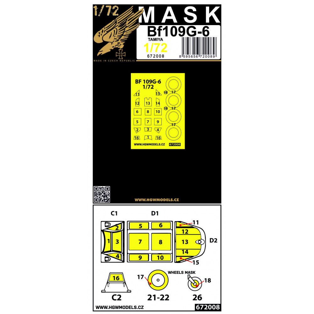 1:72 Bf109G-6 (Tamiya) - Masks