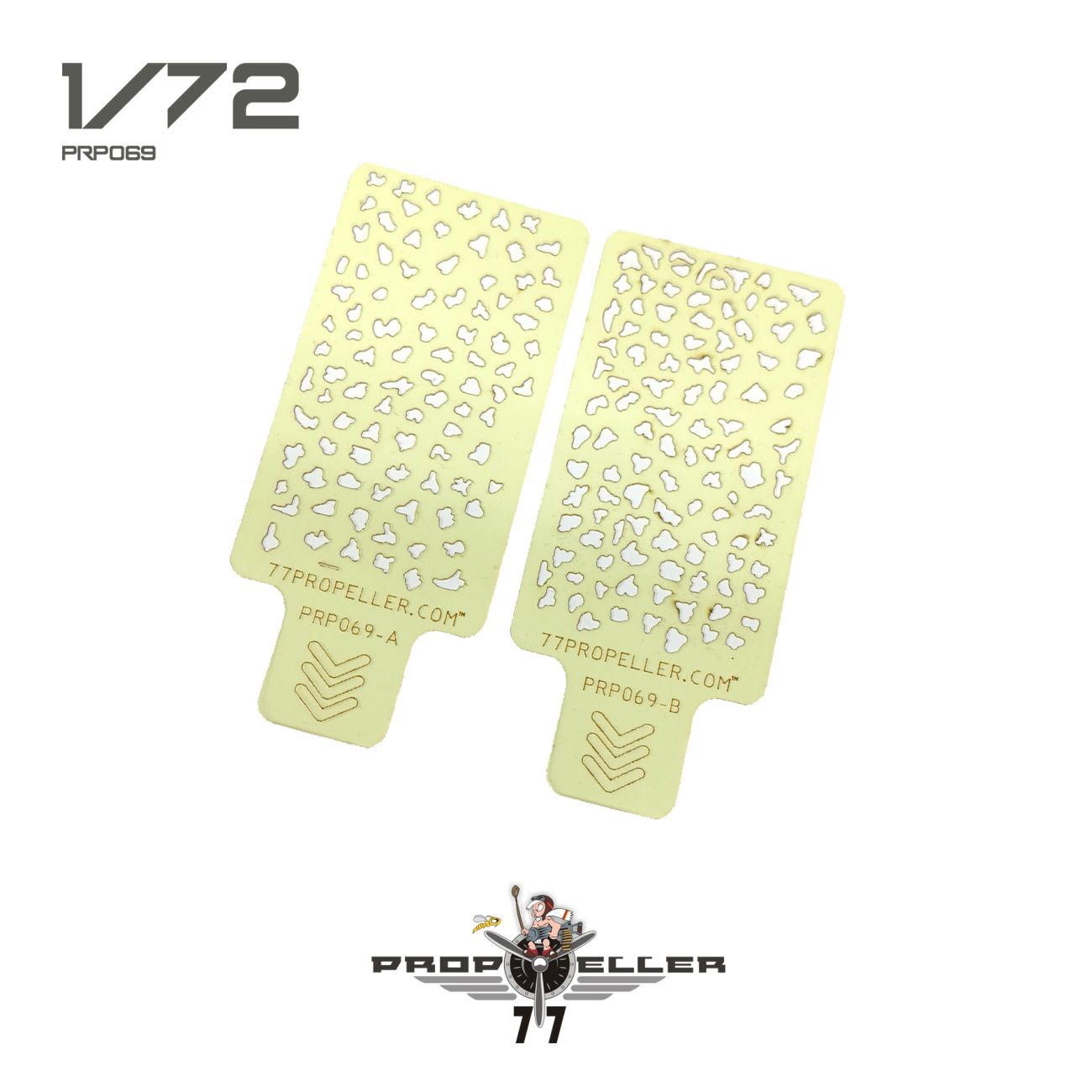 1:72 Italian aircraft camouflage airbrush template __ 2 Pieces_NO. 2