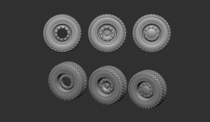 1:72 Wheels for Tractor SLT-56 - (TAKOM 5011)