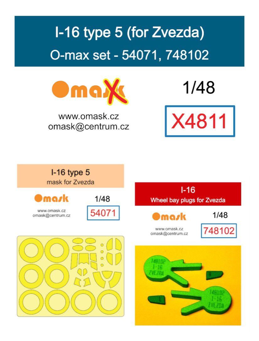 1:48 I-16 type 5 O-max set (for Zvezda)