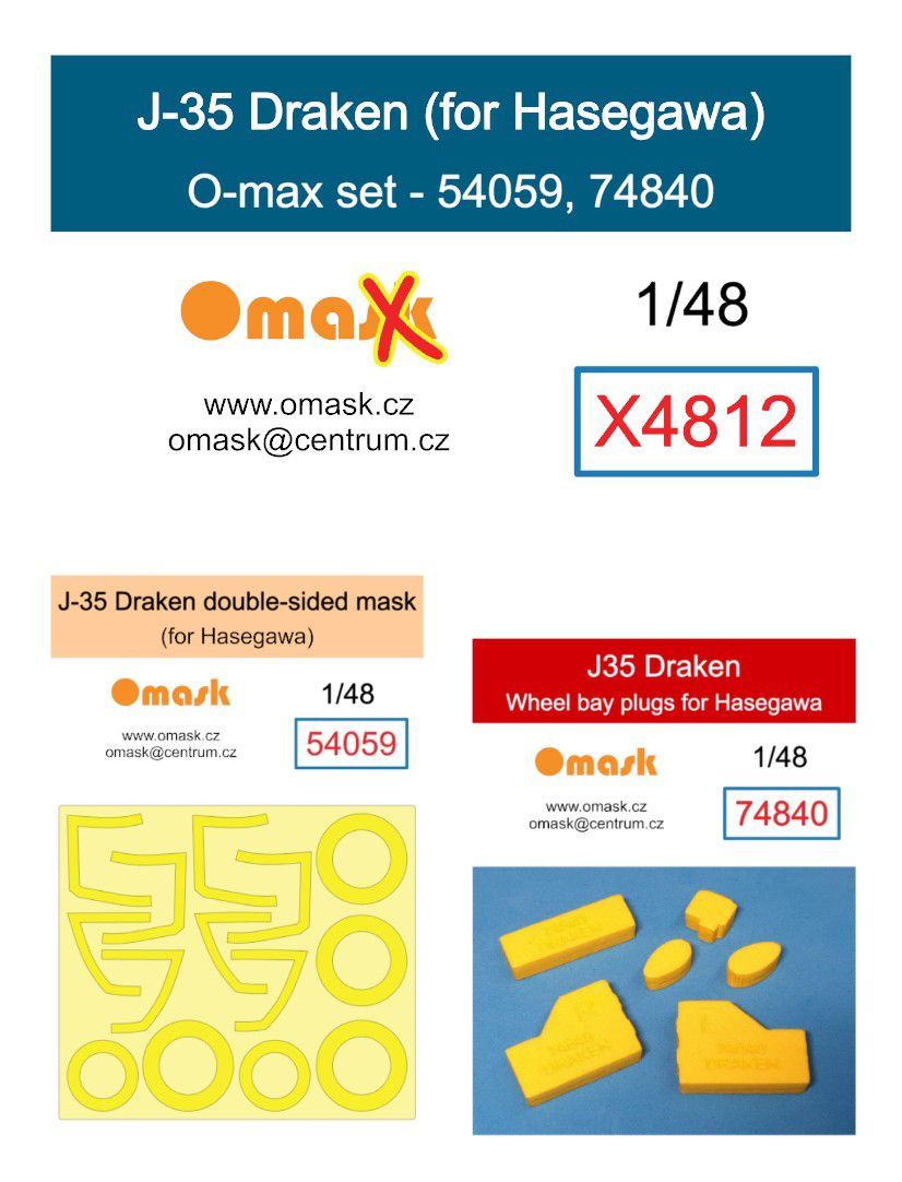 1:48 J35 Draken O-max set (for Hasegawa)
