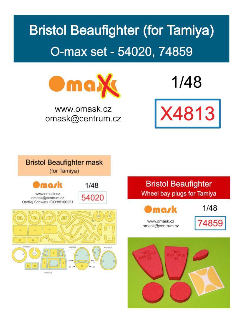1:48 Bristol Beaufighter O-max set (for Tamiya)