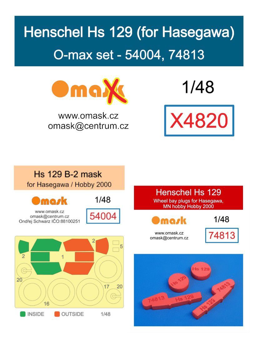 1:48 Henschel Hs 129 O-max set (for Hasegawa)