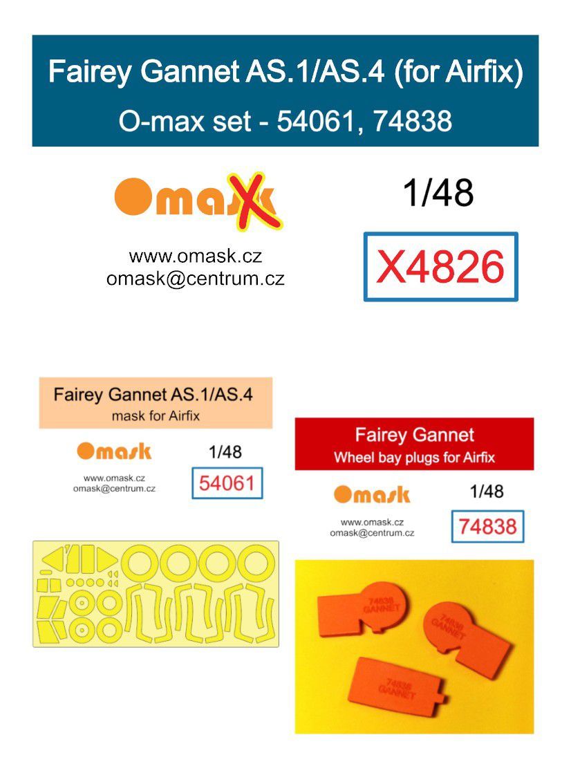 1:48 Fairey Gannet AS.1 / AS.4 O-max set (for Airfix)