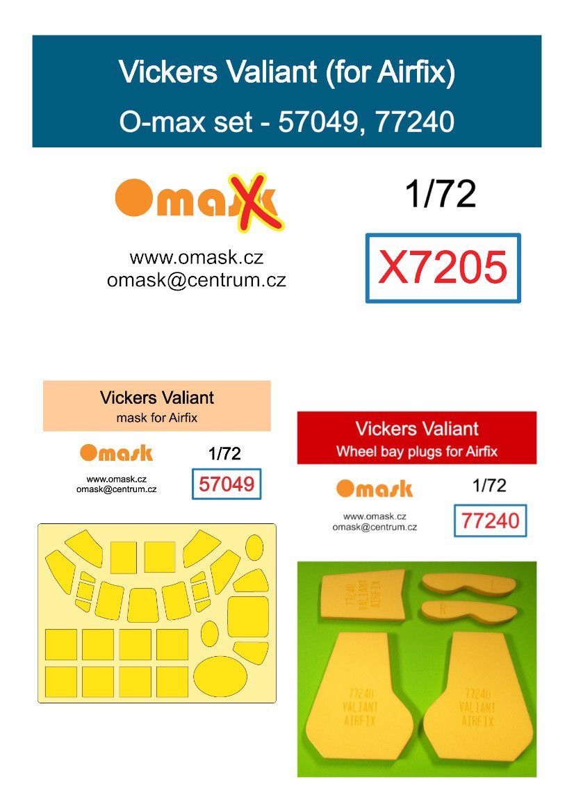 1:72 Vickers Valiant O-max set (for Airfix)