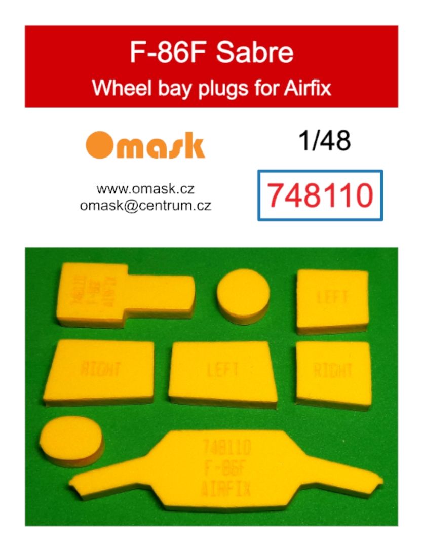 1:48 F-86F Sabre wheel bay plugs (for Airfix)