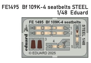 1:48 Bf-109K-4 seatbelts STEEL