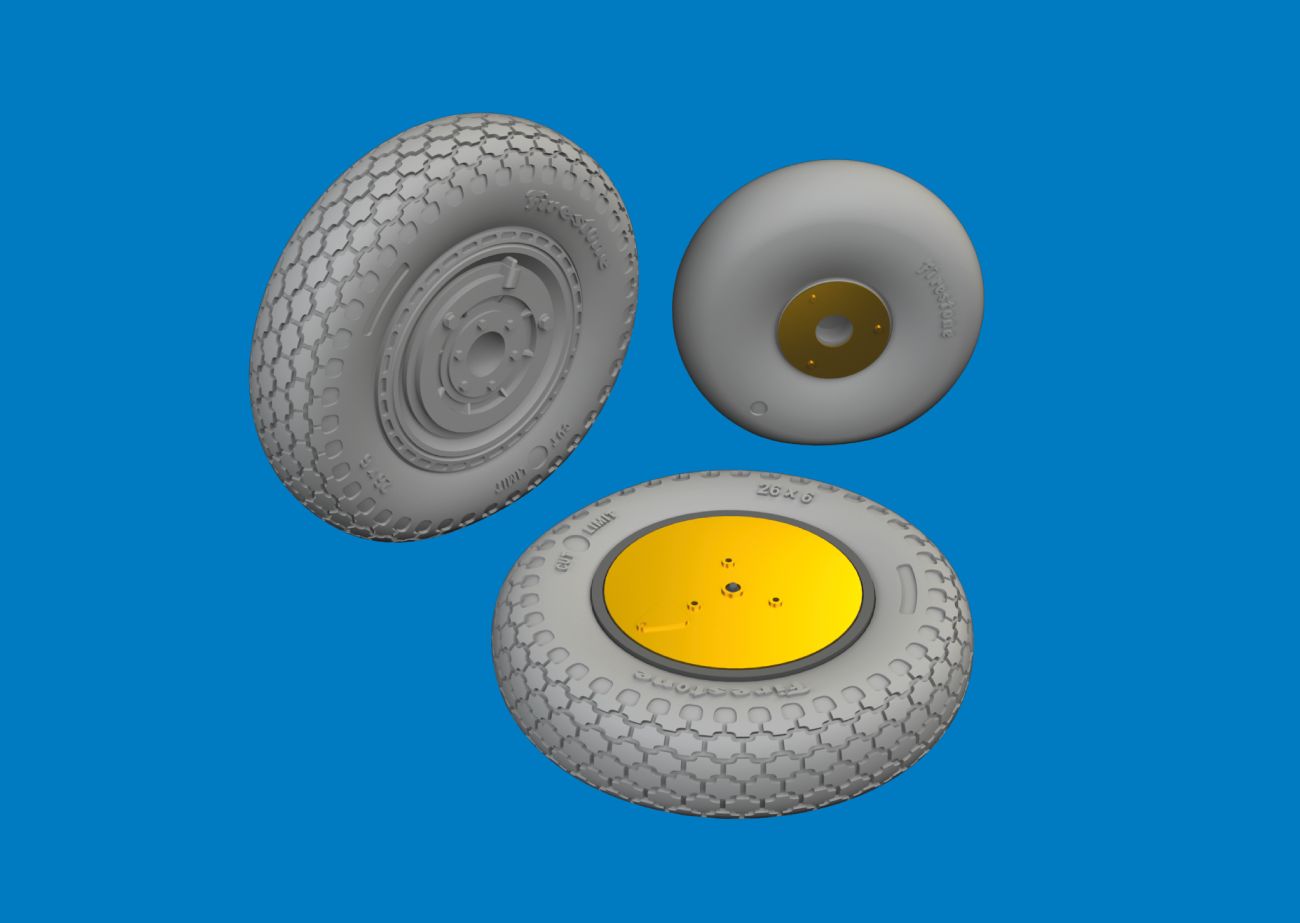 1:48 Bell P-39 Airacobra wheels early