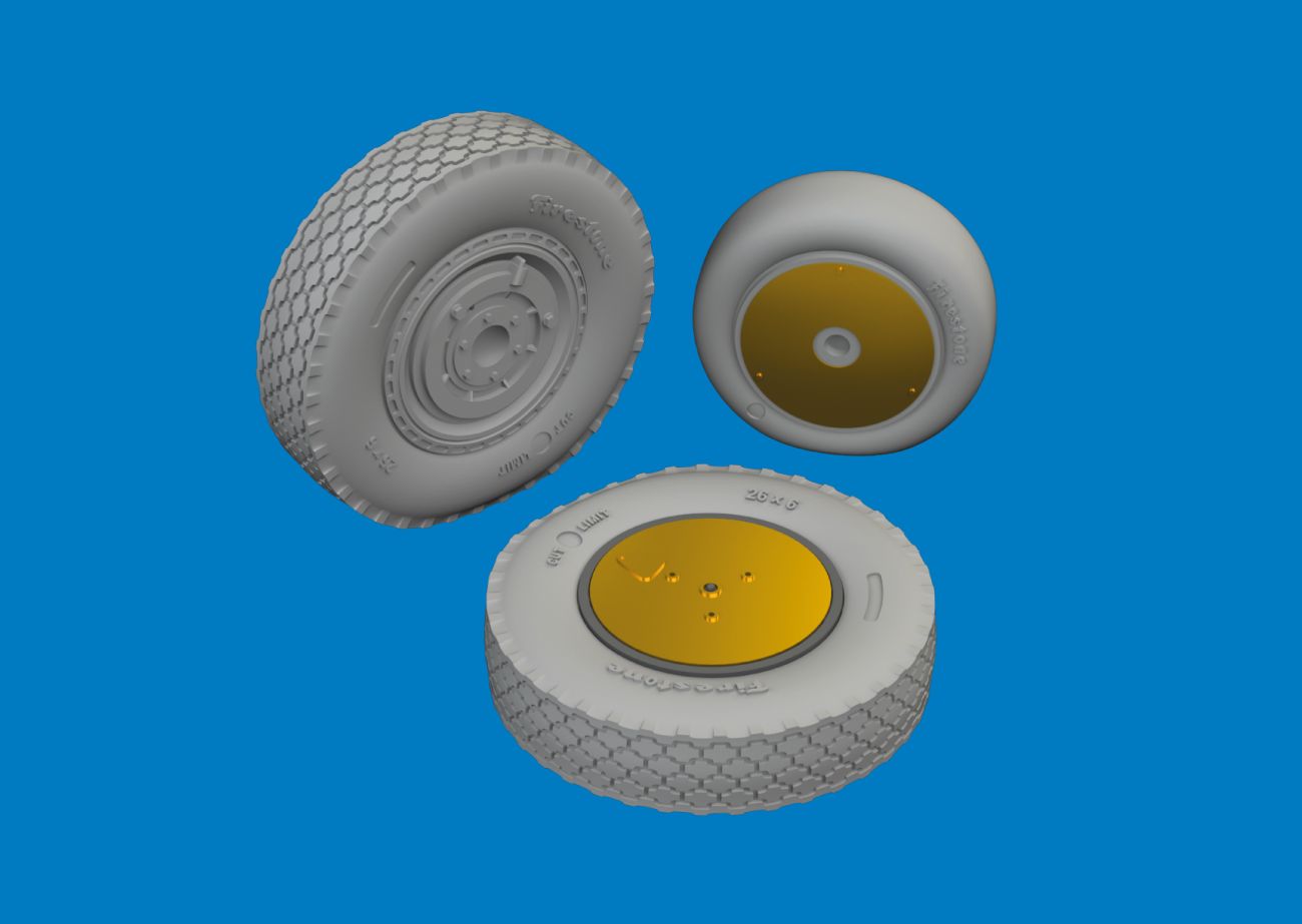 1:48 Bell P-39 Airacobra wheels late