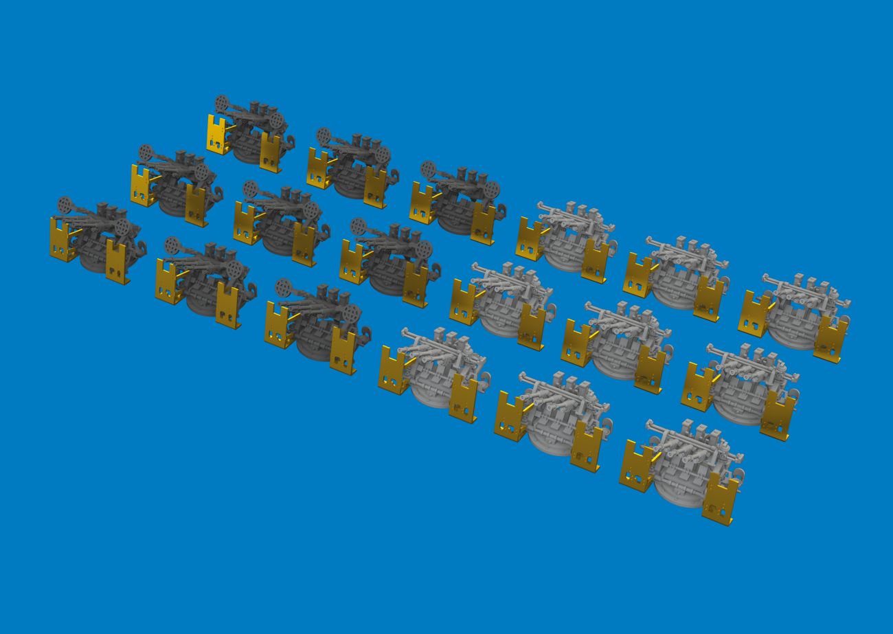 1:350 IJN Type 96 25mm AA gun (triple)