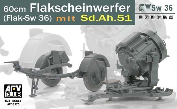 1:35 60cm Flakscheinwerfer mit Sd.Ah.51