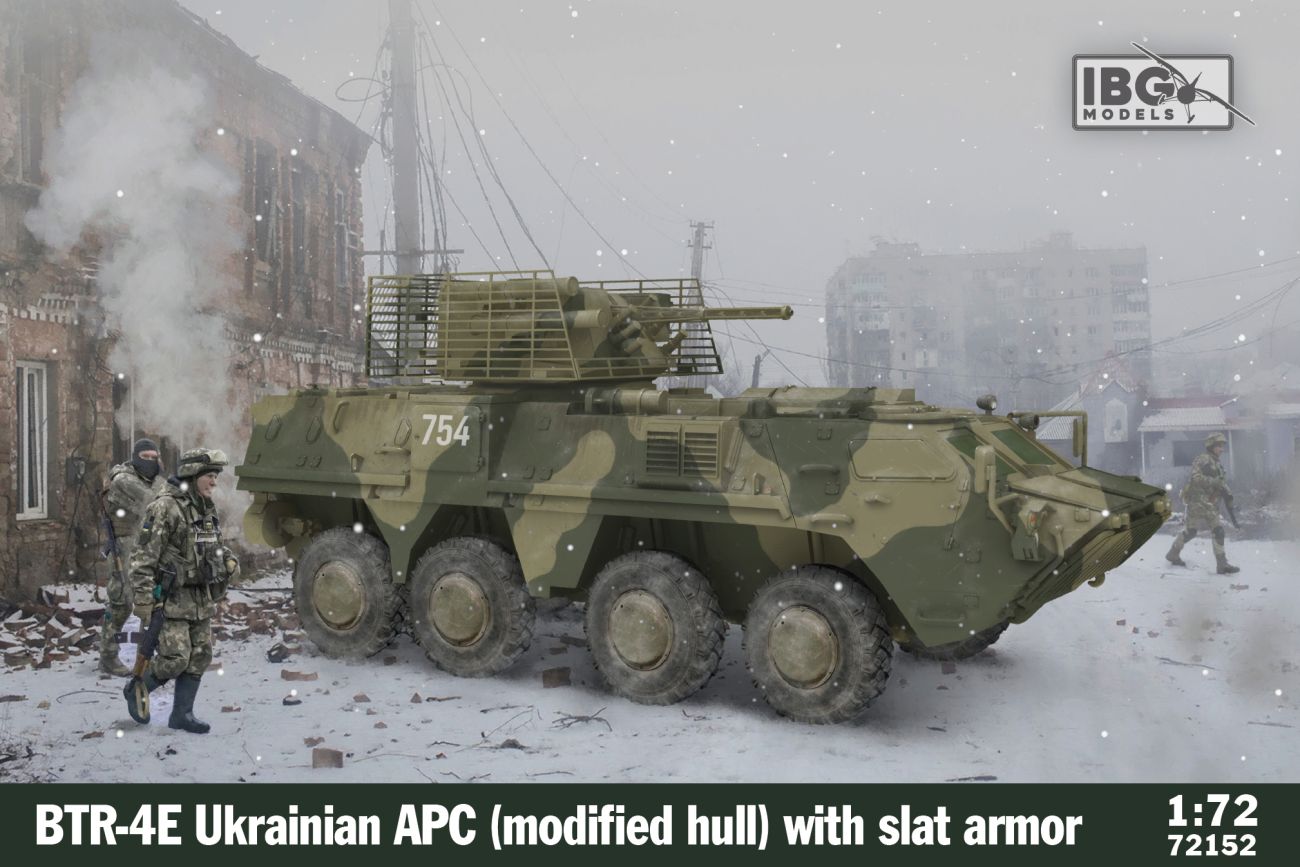 1:72 BTR-4E Ukrainian APC with Slat Armor