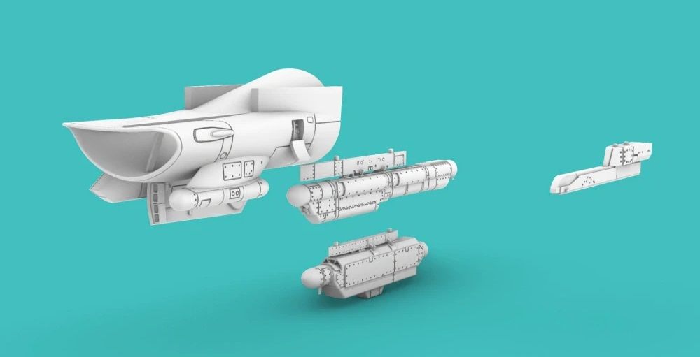 1:144 F-16 Intake LATE (SHARK) with AN/ALE-50 decoy, Sniper, Harm, ALQ-184, ALQ-131 pods, for Revell kit
