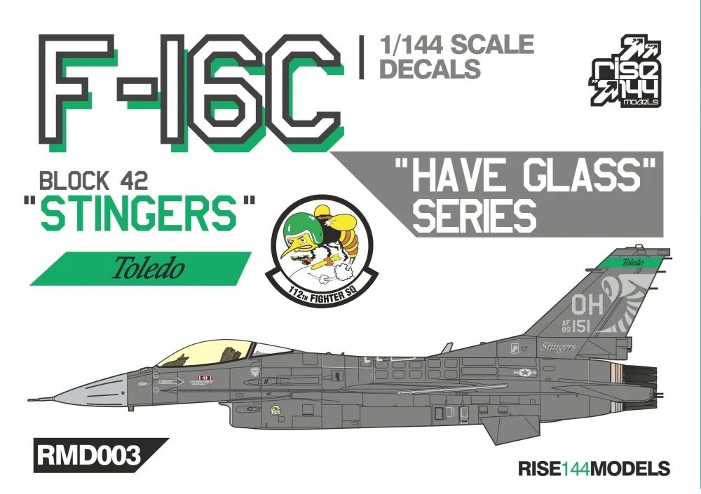 1:144 F-16C decals STINGERS OHIO ANG. VOL.1 (HAVE GLASS SCHEME)