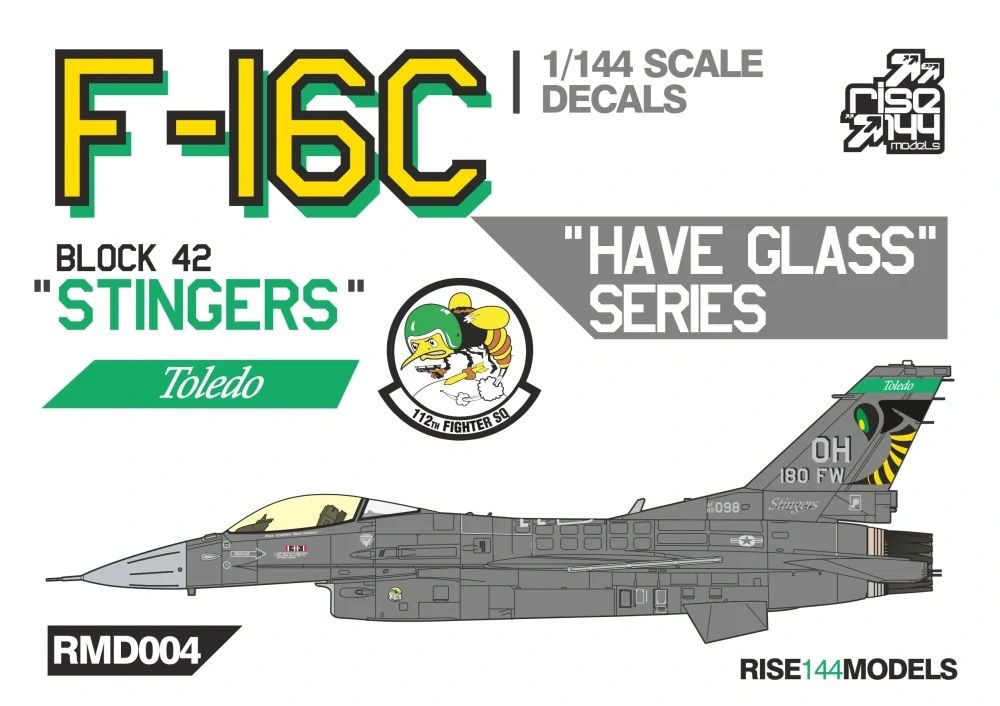 1:144 F-16C decals STINGERS OHIO ANG. VOL.2 (HAVE GLASS SCHEME)