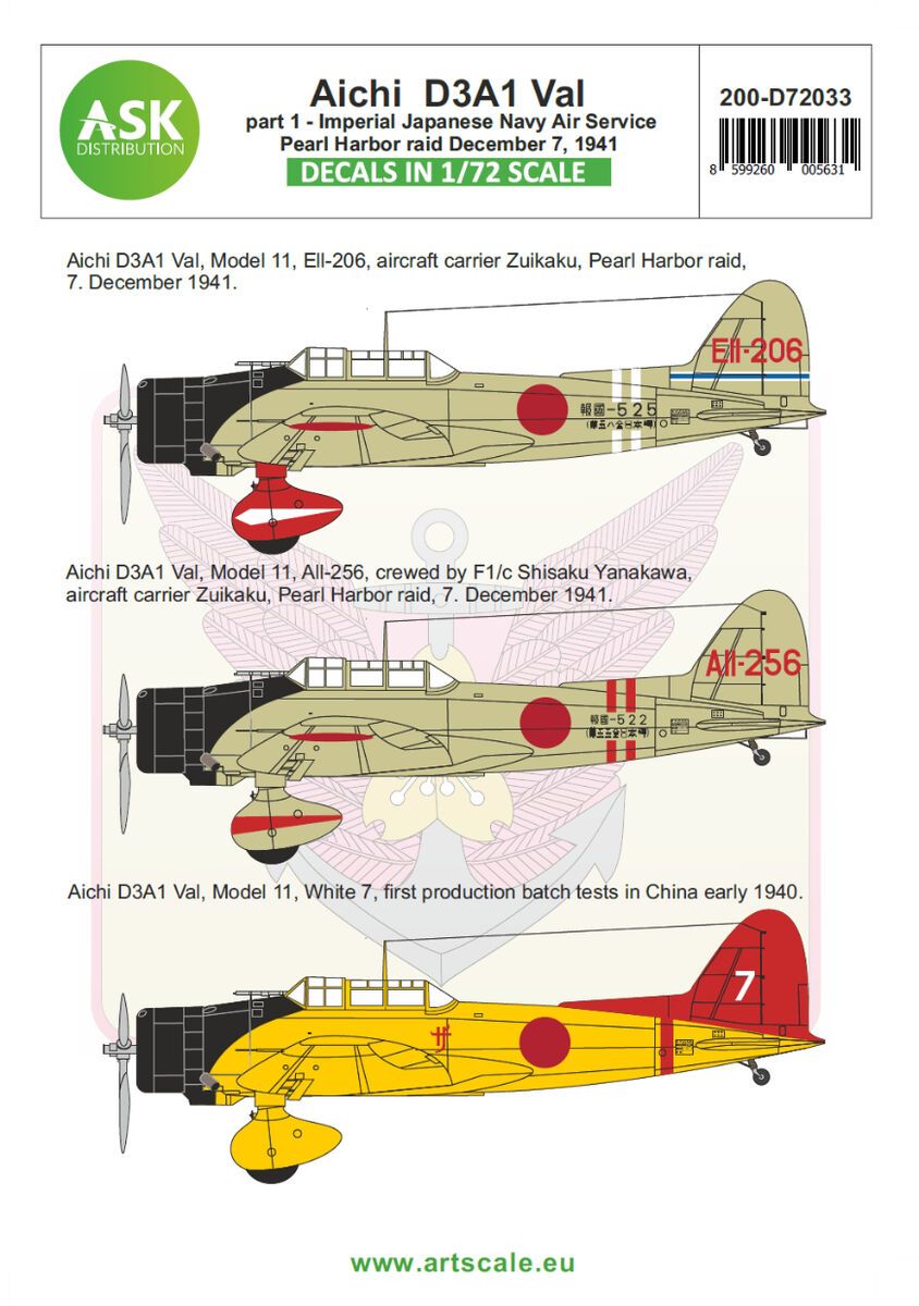 1:72 Aichi D3A1 Val part 2 - Pearl harbor raid, 7. December 1941