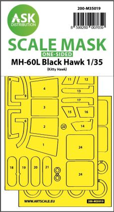 1:35 MH-60L Black Hawk one-sided express fit painting mask for Kitty Hawk