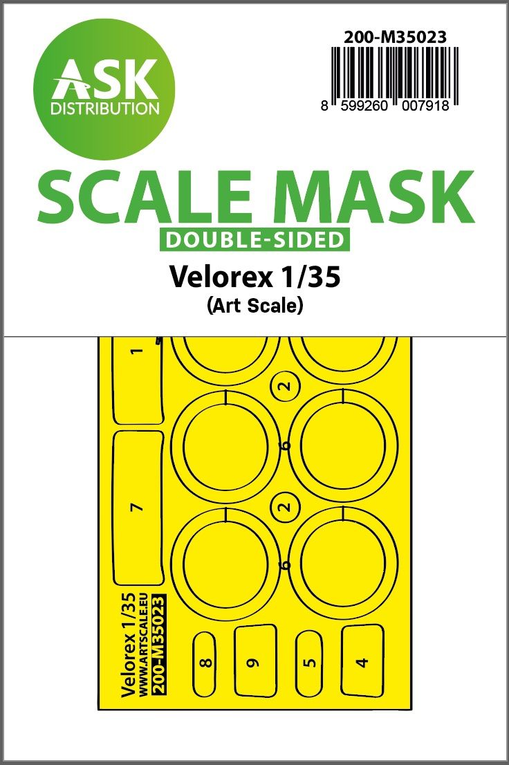 1:35 Velorex double-sided express fit mask for Art Scale Kit