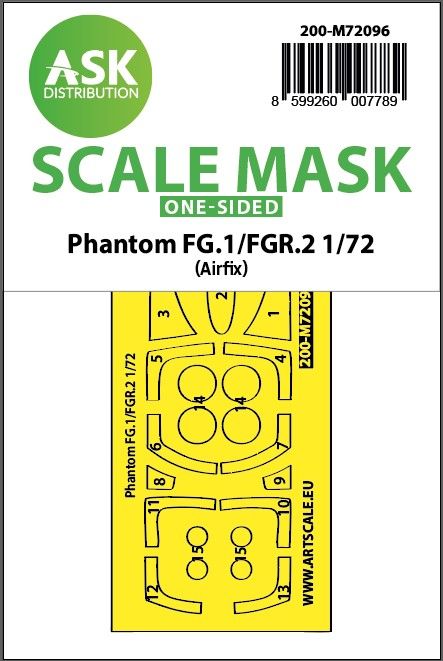 1:72 Phantom FG.1/FGR.2 one-sided fit express mask for Airfix