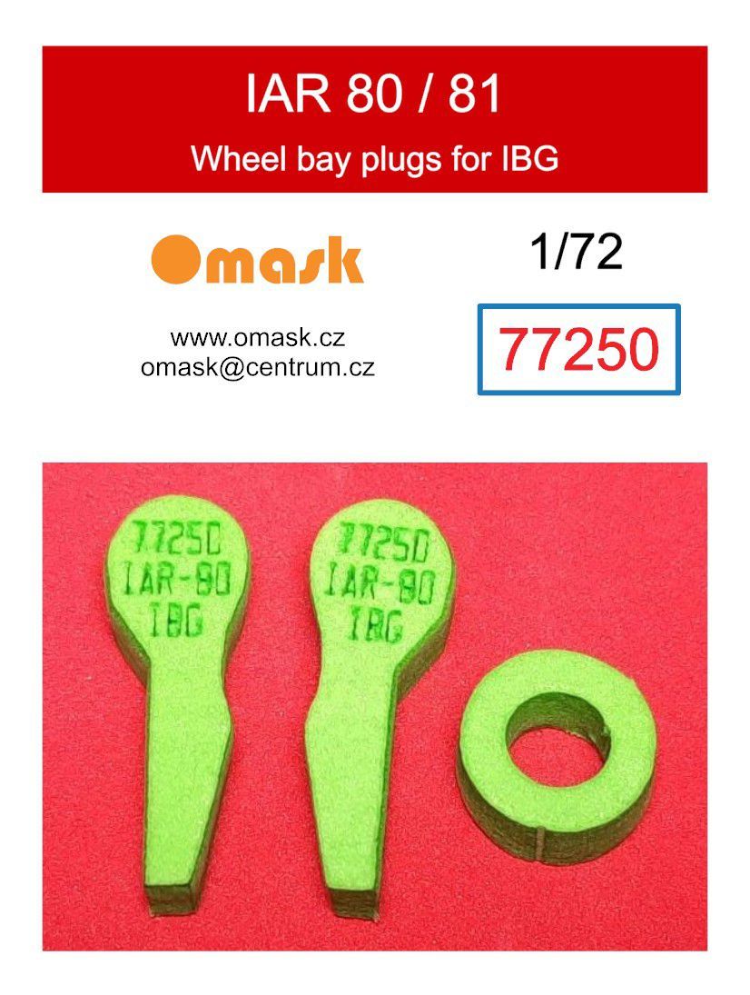 1:72 IAR 80 / 81 wheel bay plugs (for Esci, Italeri, Revell, IBG)