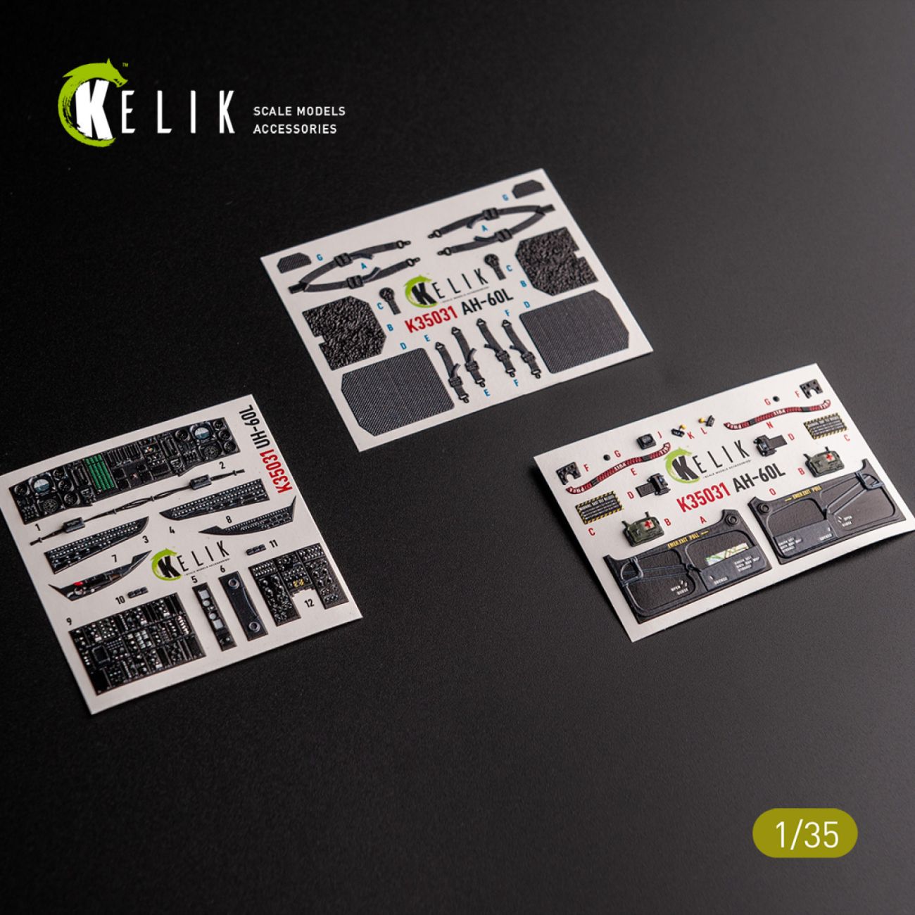 1:35 UH-60L interior 3D decals for Academy kit