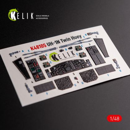 1:48 UH-1N Twin Huey - interior 3D decals for Zimi Model/KittyHawk kit