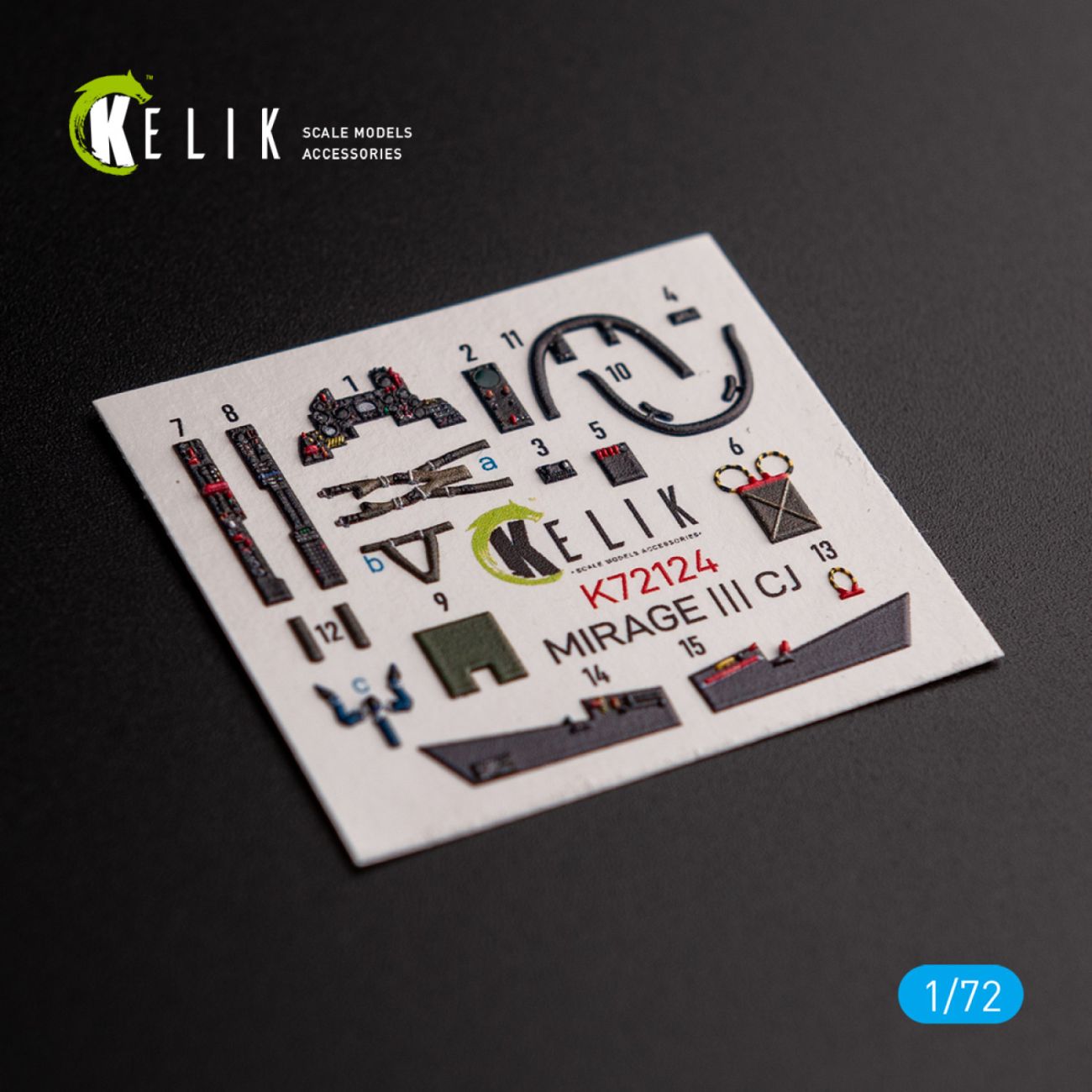 1:72 MIRAGE III CJ - interior 3D decals for SpecialHobby kit