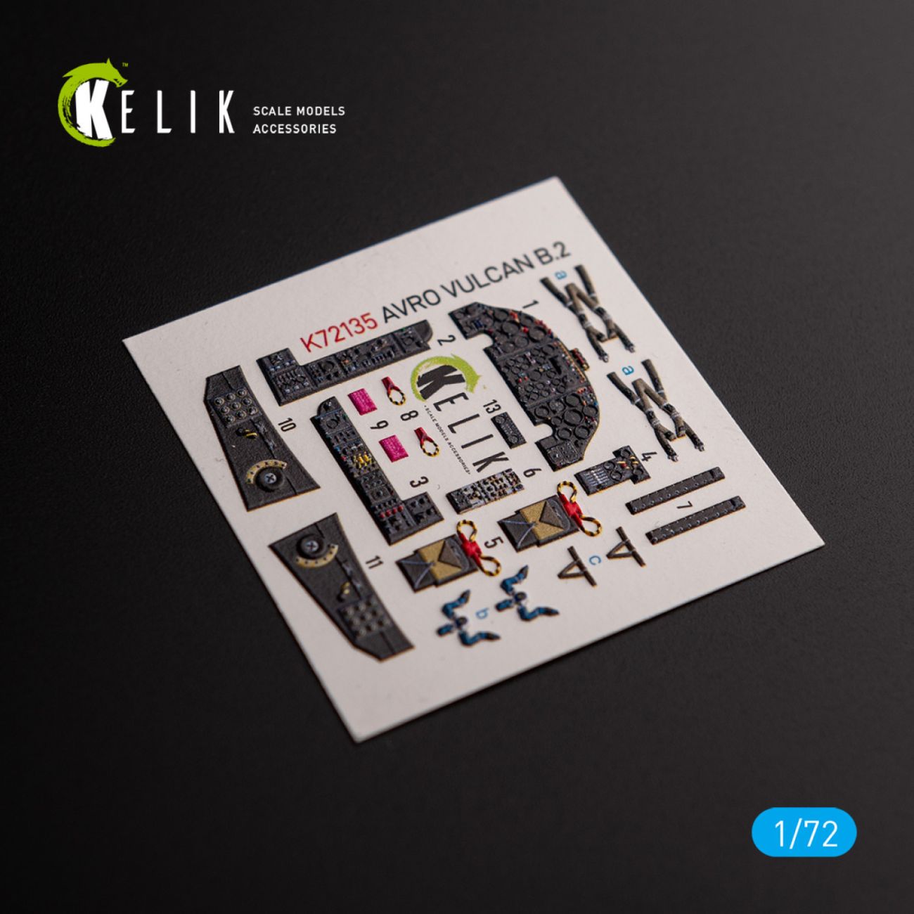 1:72 AVRO VULCAN B.2 Front cockpit - interior 3D decals for Airfix kit