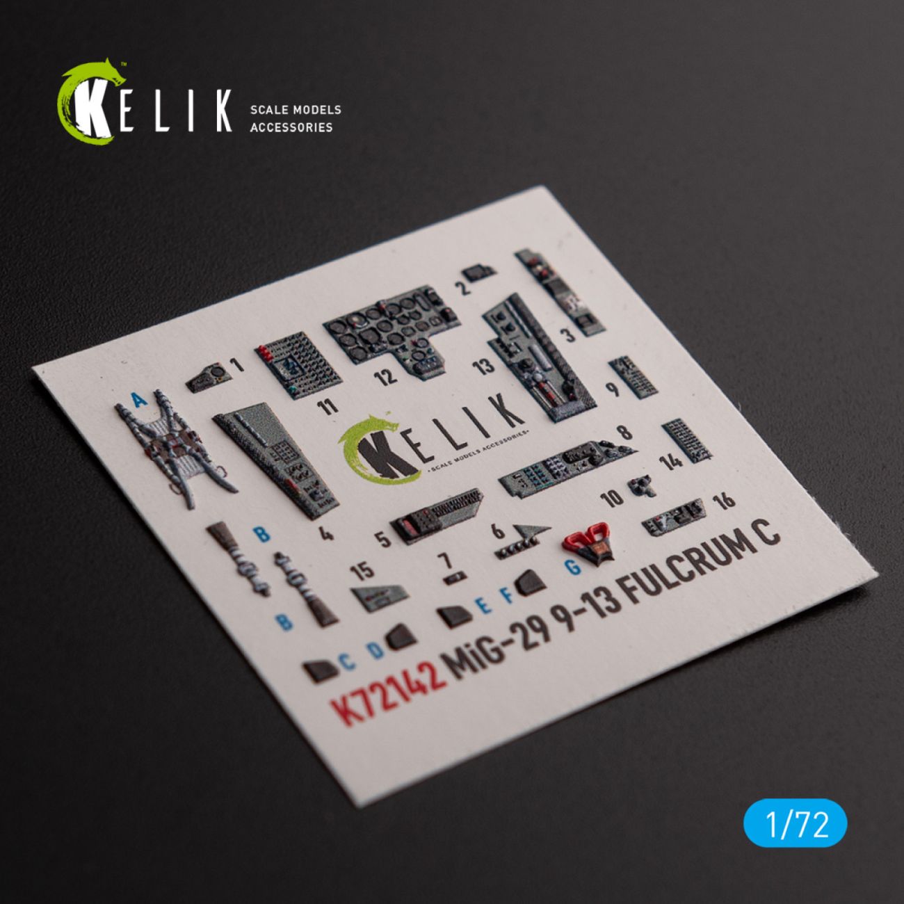 1:72 Mig-29 Fulcrum-C 9-13 interior 3D decals for GWH kit 