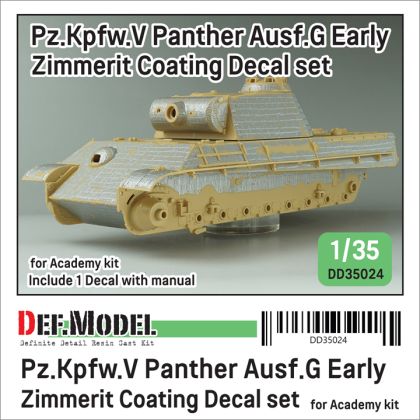 1:35 Pz.Kpfw.V Panther Ausf.G Early Zimmerit Coating Decal Set (For Academy)