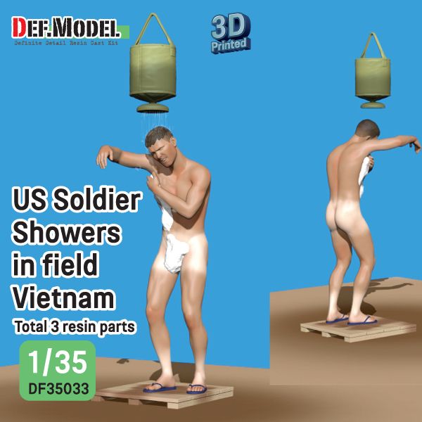 1:35 US Soldier Showers In Field Vietnam