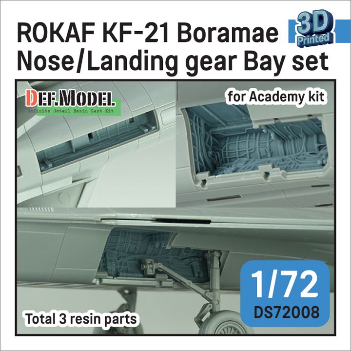 1:72 ROKAF KF-21 Boramae Nose/Landing Gear Bay Set (For Academy Kit)
