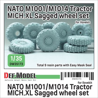 1:35 NATO M1001/M1014 Tractor MICH.XL - Sagged Wheel Set (For I Love Kit Kit)