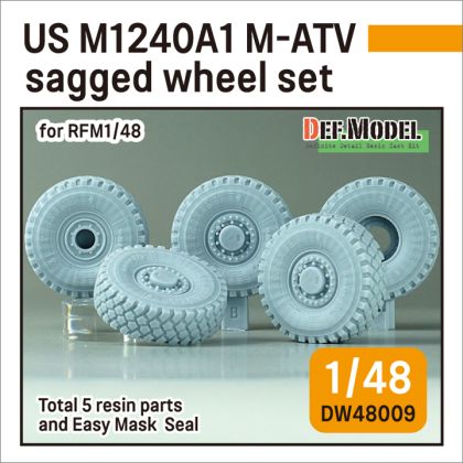 1:48 US M1240A1 M-ATV Sagged Wheel Set (For RFM)