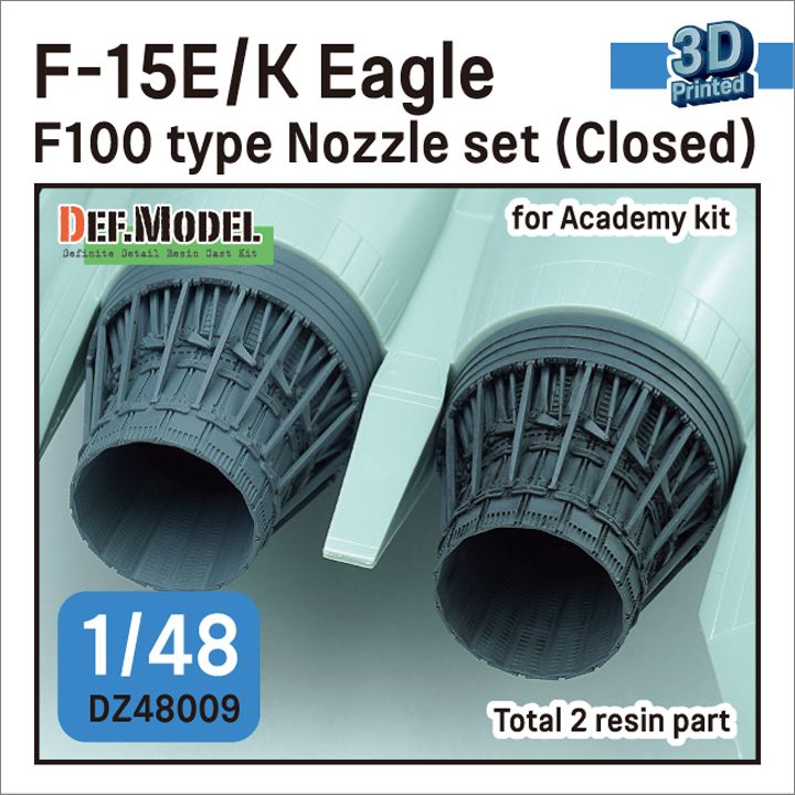 1:48 F-15E/K Eagle F100 Type Nozzle Set - Closed (For Academy Kit)