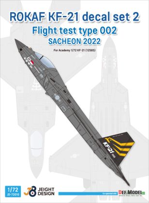 1:72 ROKAF KF-21 Decal Set 2, Flight Test Type 002 - Sacheon 2022 (For Academy 12585)