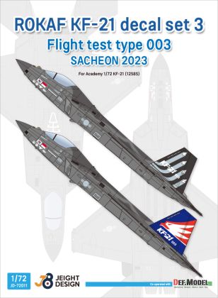 1:72 ROKAF KF-21 Decal Set 3, Flight Test Type 003 - Sacheon 2023 (For Academy 12585)