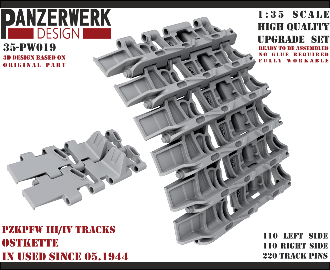 1:35 Panzer III/IV tracks Ostkette