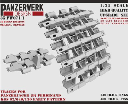 1:35 Panzerjager Ferdinand tracks Early Pattern