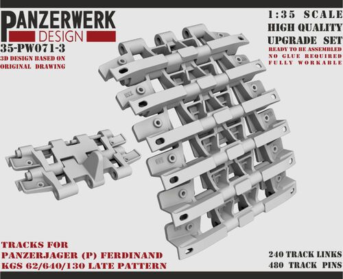 1:35 Panzerjager Ferdinand tracks Late Pattern