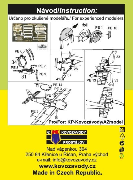 1:72 Zlin Z-50L/M PE parts