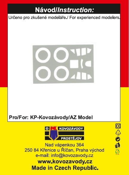 1:72 Fokker C.X Mask for canopy and wheel