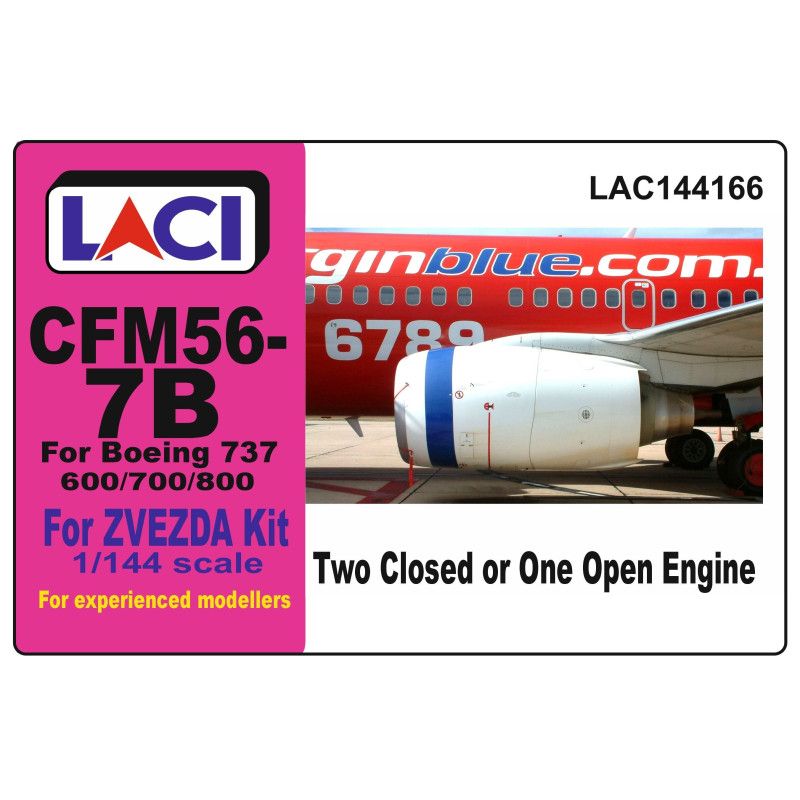 1:144 CFM56-7B - Two Closed Or One Open Engine For Boeing 737 600/700/800 (For Zvezda)