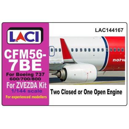 1:144 CFM56-7BE - Two Closed Or One Open Engine For Boeing 737 600/700/800 (For Zvezda)