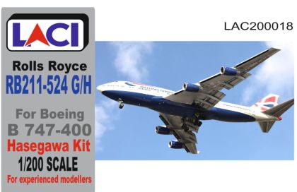 1:200 Rolls Royce RB211-524 G/H for Boeing 747 400 Hasegawa kit