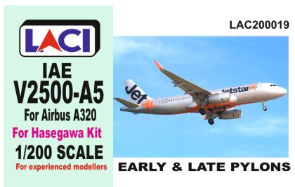 1:200 Engines IAE V2500 A5 (Early & Late Pylons) for Airbus A320 Hasegawa kit