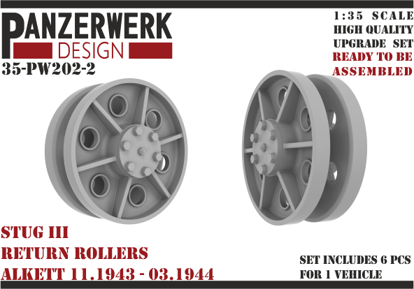1:35 StuG III return rollers Alkett 11.1943-03.1944