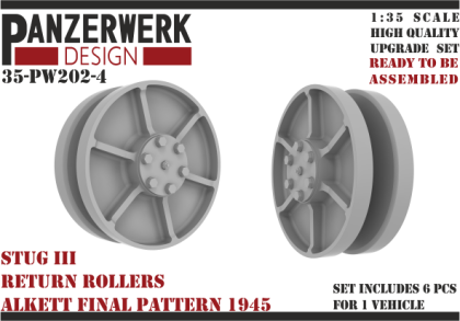 1:35 StuG III return rollers Alkett final pattern 1945